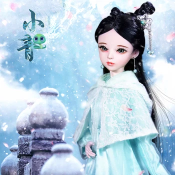 60CM White Snake Bjd Doll 1/3, Pilnas Komplektas Rankų darbo Didelis Kamuolys-Bendras Kinijos Kostiumai, Lėlės Mergaitėms, Žaislai Vaikams