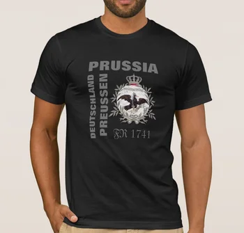 Mados Dizaino Vokietijos, Prūsijos 1741 Black Eagle Ženklelis T-Shirt. Vasaros Medvilnės trumpomis Rankovėmis O-Neck T Shirt Mens Naujas S-3XL