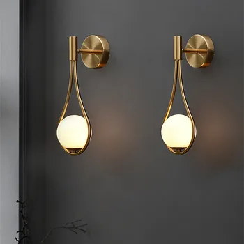 Šiaurės asmenybės kūrybos kambarį metalo sienos lempos mados modernus minimalistinis modelis naktiniai stiklo siena lempos miegamasis