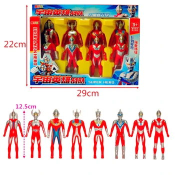 12 Vnt/Set Super Herojus Ultraman Lėlės Rinkinys Modelis Veiksmų Skaičius, Collector ' s Edition Vaikams, Žaislai