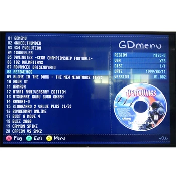Optinis įrenginys Modeliavimas Valdybos 2 Karta GDEMU DC Dreamcast V5.15B