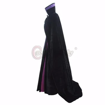Pagal Užsakymą Pagaminti Maleficent Blogio Karalienė Cosplay Suknelė Velet Apsiaustu Moterų Vestuvių Nuotaka Cosplay Helovinas Fancy Dress L0516