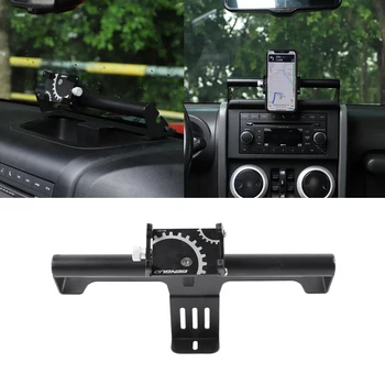 Konsolė Telefono Laikiklio Stovas GPS Laikiklis skirtas Jeep Wrangler JK 2007 2008 2009 2010 2011-2017 Geležies Juoda Automobilio Aksesuaras