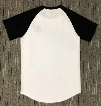Vyrų Mados Kanye West T-Shirt Sik Šilko Vyrų Atsitiktinis Hip-Hop Nereguliarus supjaustyti Sudurti Trumpas Rankovėmis marškinėliai Baltojo Vyno raudonos, žalios