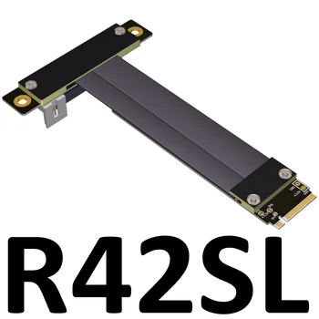 M. 2 NGFF NVMe M Key2280 Į PCIe 3.0 4x Riser Card Kabelis PCI-Express x4 Extender 10cm 20cm 30cm 1ft 2ft 3ft PCI-E Gen3.0 32G/bps