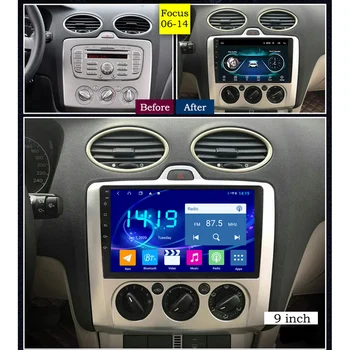 4G + 64G IPS android automobilio radijo Ford Focus 2 2006-autoradio GPS navigatorius DVD multimedijos coche auto garso stereo carplay