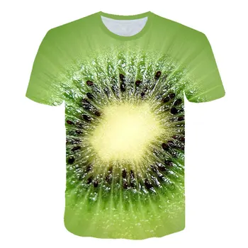 Vaisiai stiliaus 3D Moterų ir Vyrų marškinėliai Naujovė Vaisių Maisto 3D marškinėliai Vyrams Hip-Hop Crewneck trumpomis Rankovėmis Vyrams/Moterims t-shirt 5XL