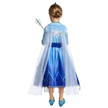 Vaikai Princesė Mergina Dress Sušaldyti 2 Elsa Šalis Suknelės Helovinas Kalėdų Vaikams Išgalvotas Suknelė, Kostiumas Vaikams