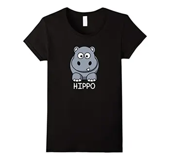 Mielas Mažasis Hipopotamas T-Shirt aš Myliu Begemoto T Shirt Slim Marškinėliai Lady Mados MOTERIŠKI Marškinėliai Nuolaida Mergina T Shirts