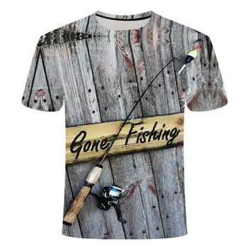 2020 naujų žvejybos t-shirt stiliaus atsitiktinis 3D spausdinimas skaitmeninių žuvų, t-marškinėliai, vyriški marškinėliai vasaros trumparankoviai o-kaklo viršų