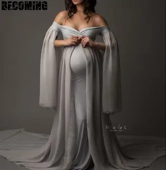 Motinystės Suknelė Už Nuotrauką Šaudyti Nėščia Maxi Suknelė Fotografijos Nėštumo Suknelės šaudyti plius dydžio Motinystės Dress Fotografavimo Nuotraukų