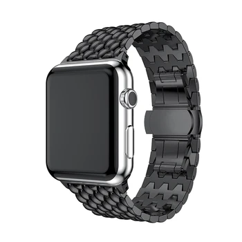 Mados watchbands Apple Žiūrėti 40mm 44mm 38mm 42mm diržu, Apple Watch serijos 4 3 2 1 Laikrodžio apyrankė nerūdijančio plieno dirželis