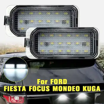 2vnt LED Skaičius Licenciją Plokštelės Šviesos Klaidų 5105886 už Ford Focus, Fiesta JA8 S-MAX, C-MAX, Mondeo 