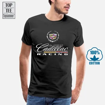Cadillac Lenktynininkas Logo T Shirt Berniukų Marškinėliai Berniukui Naują Atvykimo Medvilnės Vyrų Marškinėliai Trumpomis Rankovėmis T-Shirt Vyrai Vyrai Marškinėlius Hip-Hop Marškinėliai