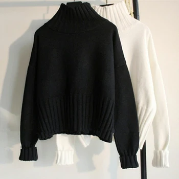 WAVSIYIER puloveris negabaritinių megzti rudens žiemos moteris džemperis moterims korėjos prarasti tvirtą elegantiškas 2020 mielas storas vintage megztinis