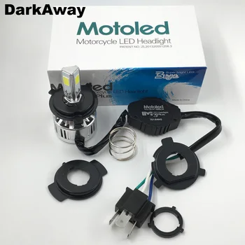 DarkAway LED H4 Motociklo priekinis žibintas Hi Lo H4 LED Lemputės 32W 3000LM Žibintas Konversijos Rinkinys Vairuoti Autotransporto Šviesas 6500K Balta