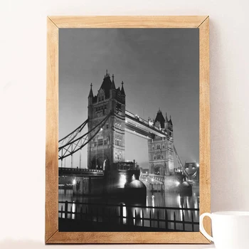 Londono Tower Bridge Šiaurės Plakatai Ir Spausdina Sienos Meno Tapybos Drobės Juoda Balta Siena Nuotraukas Kambarį Miegamojo Puošimas