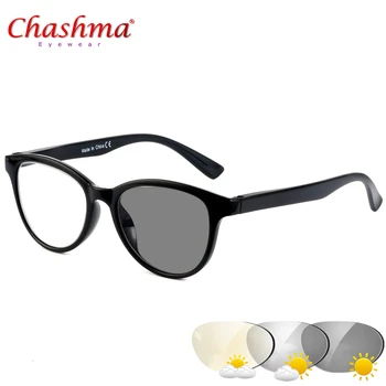 Chashma Naujo Dizaino Photochromic Skaitymo Akiniai Moterys Vyrai Presbyopia Akinių spalvos akiniai nuo saulės su Dioptrijomis