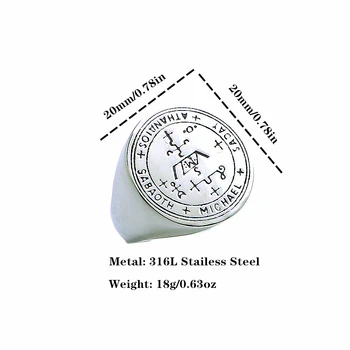 Naujas Atvykimo Mens Berniukai Arkangelo Mykolo Apsaugos Amuletas 316L Nerūdijančio Plieno Žiedas