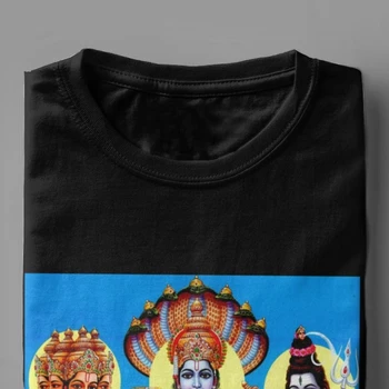 Brahma Dievo Višnu Dievas Šiva Print T Marškinėliai Vyrams Suvenyrinius Marškinėlius Lingam Ganeša Indija Induizmo Tee Marškinėliai Kalėdų