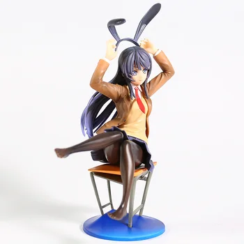Anime Mergina Sakurajima Mai Mergina PVC Veiksmų Skaičius Žaislas
