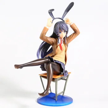 Anime Mergina Sakurajima Mai Mergina PVC Veiksmų Skaičius Žaislas