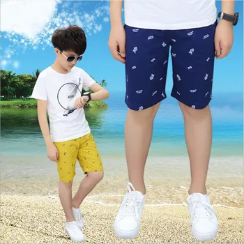 Berniukų kelnės vaikams, kelio ilgis medvilnės paplūdimio kelnės berniukams vasarą trumpą vaikų sportinės kelnės 3-15 Y berniukai aktyvus kelnės kelnės