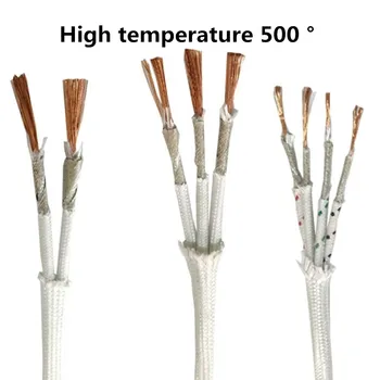 2 šerdis 3 šerdis kabelis 500 laipsnių šilumos atsparus žėručio pintas vielos atspari ugniai 0,5 mm 0,75 mm 1,0 mm 1,5 mm 2,5 mm 4.0 mm