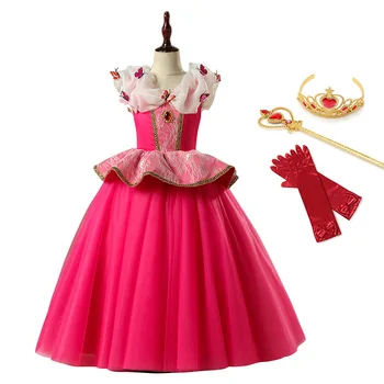 Princesė Cosplay Aurora Kostiumas Miegančioji Gražuolė Suknelė Vaikų Šalis Išgalvotas Kamuolys Suknelė Vaikai Aurora Gimtadienio Mergaičių Dress Helovinas