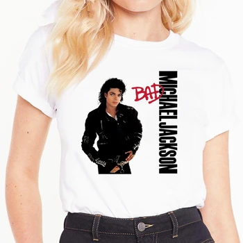 MJ Minint Michael Jackson Marškinėliai Moterims Tees Juokingas Vasaros Top Moterų harajuku moterų marškinėliai mados laisvalaikio marškinėliai 90s