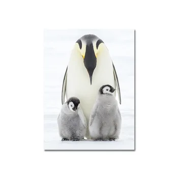 Pingvinas Animacinių Filmų Saldus Gyvūnų Namų Dekoro Spausdinti Plakato Šiaurės Drobės Tapybos Kūdikių Džiaugtis Miegamojo Kambarį Nuotrauką Sienos Plakatas