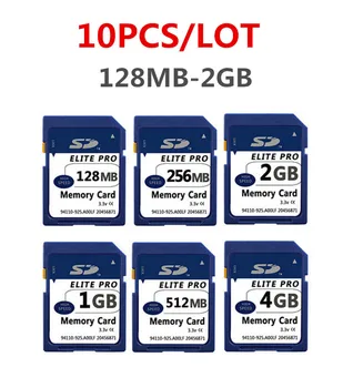 10 X 128MB 256MB 512MB 1GB 2GB 4GB SD Kortelė, SD Atminties Kortelę, 