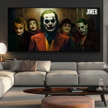 2021 Naujausią Filmą Joker HD Movie Naftos Tapyba ant Drobės Sienų Plakatai ir Spausdina Sienos Menas Nuotraukas Cuadros už Kambarį Dekoro