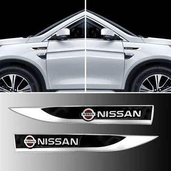 2vnt Automobilio Pusėje Įstaiga, Metalo Ženklinimo Etiketėse Auto Ašmenys Decal Nissans Nismo X-trail Almera Qashqai Tiida Teana Automobilių Reikmenys