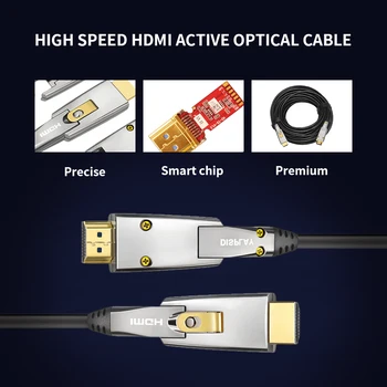 Optinis hdmi kabelis 4k ultra hd didelės spartos HDR eARC HD TV Box Projektorius PS4 pluošto optiniai hdmi 2.1 kabelis 8k 10m