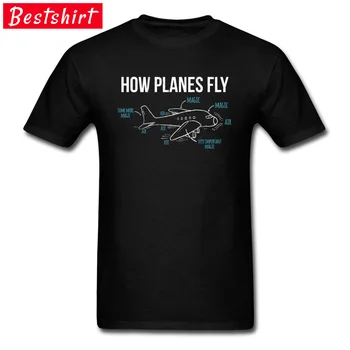 Lėktuvo Konstrukcijos, Kaip Lėktuvų Skristi Vyrų T Shirts Schema Pristatymas Paprasta T-Shirts Mens Vasaros Juokinga Tshirts