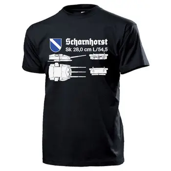 2019 Vėliau Kaip Vyrų Marškinėliai Mados Atspausdintas T-Shirt Vyrai Scharnhorst Bokštai Schlachtschiff Ginklai Kanonen Wappen Turmtshirts Užsakymą