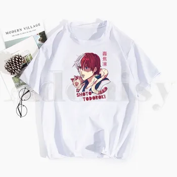 Mano Herojus akademinės bendruomenės Shoto Todoroki Japonija, Anime, Print t shirt žmogaus T-shirt Vyrai Atsitiktinis trumpomis Rankovėmis Viršūnes Harajuku