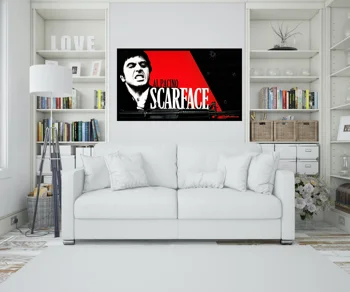 Krikštatėvis Scarface Sopranos Filmų, Plakatų Ir Grafikos, Tapyba, Nuotraukos Ant Sienos Derliaus Dekoratyvinių Namų Dekoro Lipduko