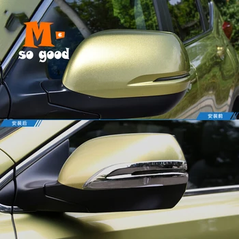 Automobilio Šoninių Durų galinio vaizdo Tekinimo Veidrodis Juostele Lipdukas Padengti ABS Chrome 
