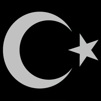 Dawasaru Asmeninį Automobilį Lipdukas Herbas Turkija Moon Star turkijos Vėliavos Lipdukas, Nešiojamas, Auto Reikmenys, PVC,15cm*12cm