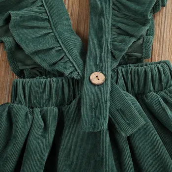 Emmababy Žiemos Bamblys Baby Girl Raukiniai Rankovių Mados Velvetas Princesė Dress Komplektai