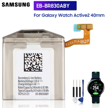 Originalus Baterijos EB-BR830ABY Samsung Galaxy Žiūrėti Active2 40mm SM-R830 SM-R835 Autentiška Baterija 247mAh