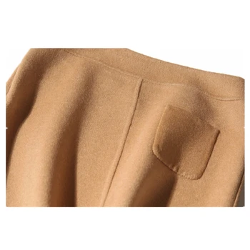 Aukštos kokybės vilnos dvigubo ilgas elegantiškas sijonai moterims rudenį vilnonis sijonas temperamentas office lady 2019 naują pavasario sijonas moterų K292