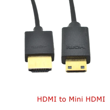 1M OT 3.0 mm (Super Minkštas Plonas HDMI male į Mini HDMI & HDMI male Kabelio Moto Mobilųjį Telefoną, Planšetinį kompiuterį 3FT lengvi Nešiojamieji