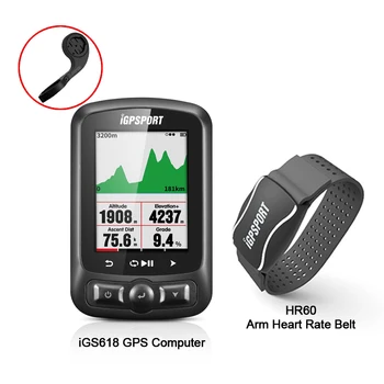 IGPSPORT iGS618 GPS ciklo kompiuteris, gps navigacija, Spidometras IPX7 HR60 Rankos širdies ritmo monitorius Bryton Rider GARMIN EDGE 200