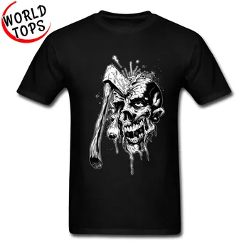 Nuostabus Gotikos Stiliaus Kaukoles Stuff Mados Top marškinėliai Geek Roko Grupė Tees Vyrams Laisvalaikio Topai Marškinėliai Nemokamas Pristatymas