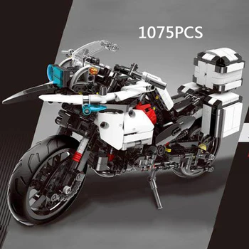 Karšta svajonė-automobilis technics vokietijos markės G 650 GS motociklo kūrimo bloką variklio modelis ss plytų švietimo žaislų kolekcija
