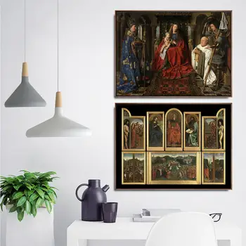 Namų Dekoravimo Meno Sienos Nuotraukas Fro Kambarį Plakato Spauda, Drobė Paveikslų Netherlandish Jan Van Eyck