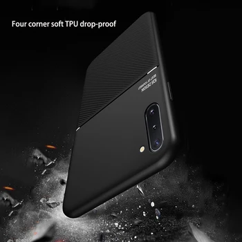 Plonas Soft Case for Samsung Galaxy S10 S9 S8 Pastaba 10 9 8 S20 ultra Plus A01 A21 A51 A71 S10e Automobilių Magnetas Plokštė Telefono Galinį Dangtelį